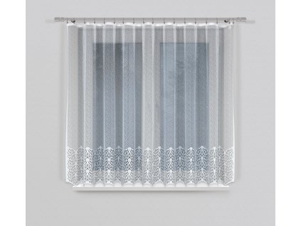 Dekorační žakárová záclona s řasící páskou ATTARA 160 bílá 300x160 cm MyBestHome