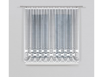 Dekorační žakárová záclona s řasící páskou NARCIS 130 bílá 300x130 cm MyBestHome