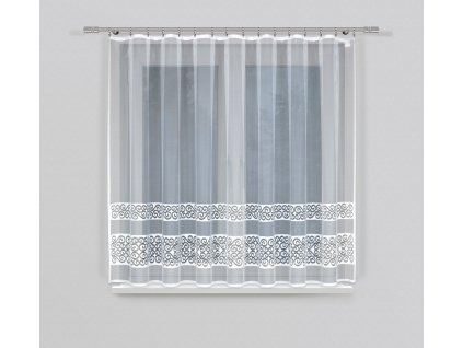 Dekorační žakárová záclona s lurexem s řasící páskou MIMOSA 120 bílá 300x120 cm MyBestHome