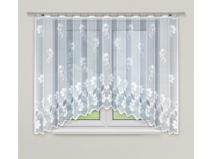 Dekorační žakárová záclona s řasící páskou VALLEY 160 bílá 300x160 cm MyBestHome