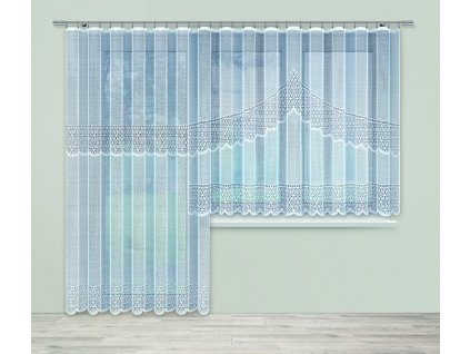 Dekorační žakárová záclona s řasící páskou AMON 160 bílá 300x160 cm MyBestHome