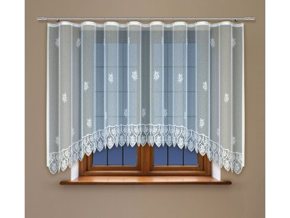 Dekorační žakárová záclona s řasící páskou CLEOPATRA 150 bílá 300x150 cm MyBestHome