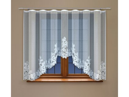 Dekorační žakárová záclona s řasící páskou STEPHA 160 bílá 300x160 cm MyBestHome