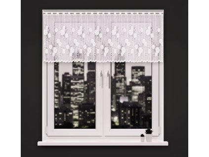 Dekorační vitrážová žakárová záclona AMBAR 60 bílá 300x60 cm (cena za vrchní díl) MyBestHome