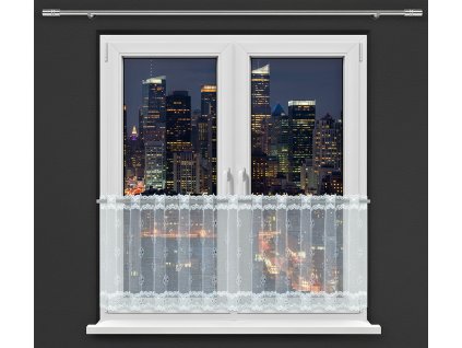 Dekorační vitrážová žakárová záclona AZURO 40 bílá 300x40 cm (cena za spodní díl) MyBestHome