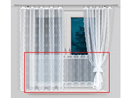 Dekorační vitrážová žakárová záclona AZURO 40 bílá 300x40 cm (cena za spodní díl) MyBestHome