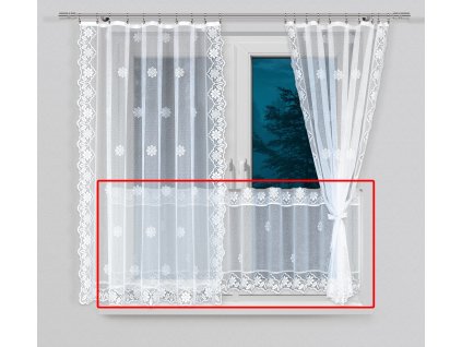 Dekorační vitrážová žakárová záclona ANTIQUE 60 bílá 300x60 cm (cena za spodní díl) MyBestHome