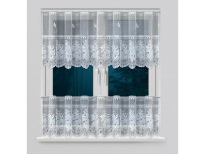 Dekorační vitrážová žakárová záclona RAMSES 50 bílá 300x50 cm (cena za spodní díl) MyBestHome