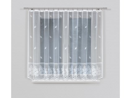Dekorační žakárová záclona s řasící páskou RAMSES 120 bílá 300x120 cm MyBestHome
