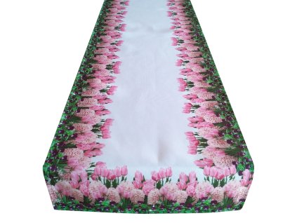 Vzorovaný ubrus - běhoun na stůl TULIPÁNY II. 40x180 cm Mybesthome