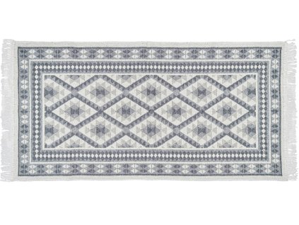 Kusový oboustranný vzorovaný koberec - běhoun KILIM RAM světle šedá 70x140 cm Multidecor