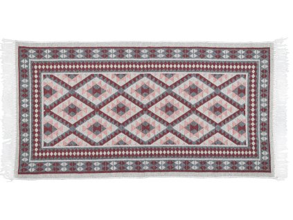 Kusový oboustranný vzorovaný koberec - běhoun KILIM RAM vínová 70x140 cm Multidecor
