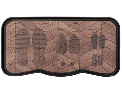 Univerzální plastový odkapávač na boty FOOTPRINTS WOOD 38x75 cm MultiDecor