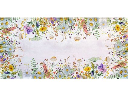 Vzorovaný ubrus - běhoun na stůl FLOWERS 40x85 cm Mybesthome