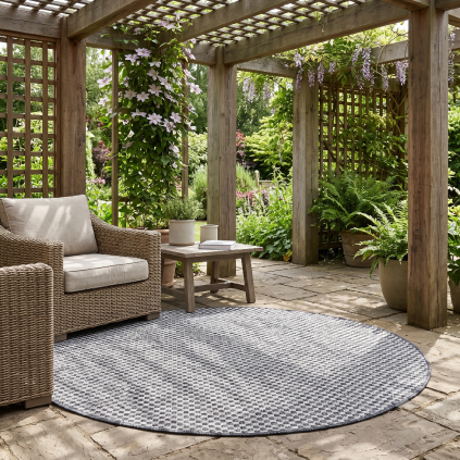Venkovní vzorovaný koberec CLYDE BASIC Ø 120 cm Multidecor