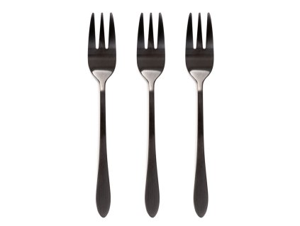 Sada | STILO | černé vidličky na dorty | 3 ks | ALL 847702