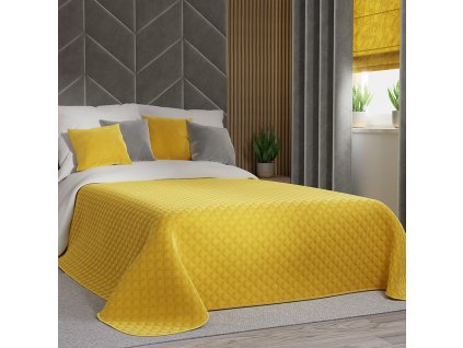 Přehoz na postel QUIDO žlutá 220x240 cm Mybesthome