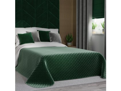 Přehoz na postel QUIDO tmavě zelená 220x240 cm Mybesthome