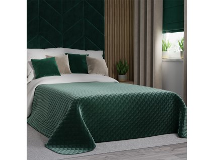 Přehoz na postel QUIDO smaragdová 220x240 cm Mybesthome