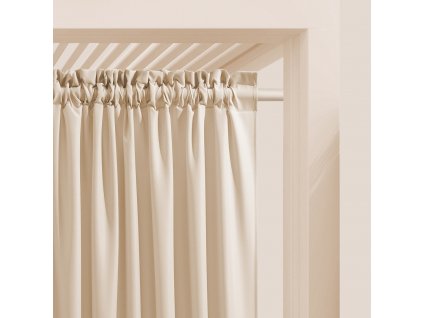 Dekorační terasový závěs s řasící páskou SANTOS krémová 180x250 cm (cena za 1 kus) MyBestHome