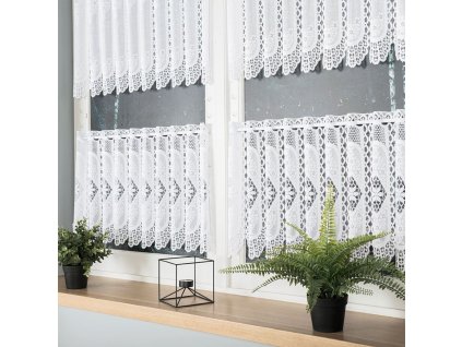 Dekorační metrážová vitrážová záclona IRENA bílá výška 40 cm MyBestHome