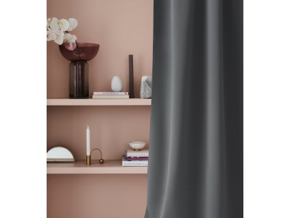Dekorační závěs zatemňující LAURA - "BLACKOUT" 140x250 cm, tmavě šedá (cena za 1 kus) MyBestHome