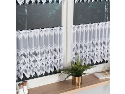 Dekorační metrážová vitrážová záclona VANESA bílá výška 45 cm MyBestHome