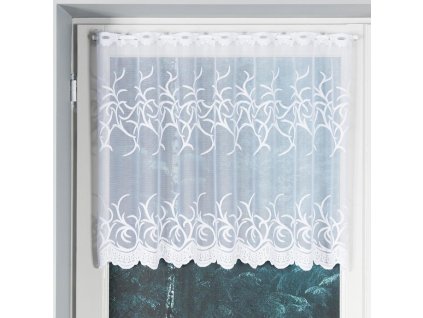 Dekorační metrážová vitrážová záclona VIKTOR bílá výška 60 cm MyBestHome