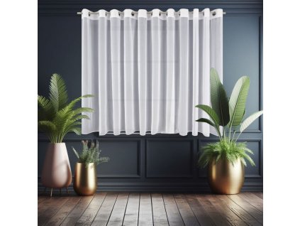 Snímek Dekorační krátká záclona s kroužky EDEN bílá 400x160 cm MyBestHome3 10 2024 154231 firankihurt.pl(1)