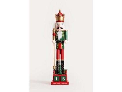 Vánoční figurka | NUTCRACKER | adventní kalendář s louskáčkem | 42 cm | 867786
