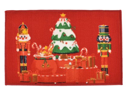 Vánoční rohožka - předložka TABA NATALE červená motiv II. 50x80 cm Mybesthome