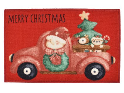 Vánoční rohožka - předložka TABA NATALE červená motiv IX. 50x80 cm Mybesthome