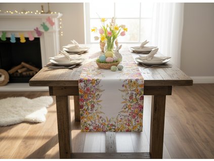 Vzorovaný ubrus - běhoun na stůl SPRING MEADOW II. 40x140 cm Mybesthome