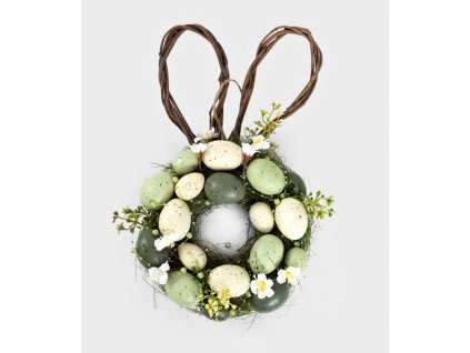 Velikonoční dekorace | EASTER JOY | s vajíčky a ušima | 40x23x8 cm | 725616