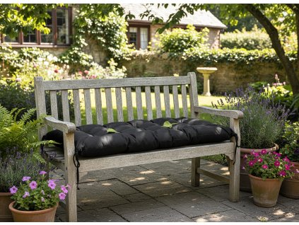 Prošívané sezení na paletu RICCO color 01 černá 120x80 cm polstr na paletu - sedák Mybesthome