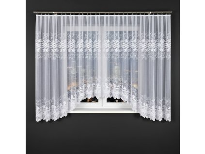 Dekorační oblouková dlouhá záclona na žabky DARIA 175 bílá 450x175 cm MyBestHome