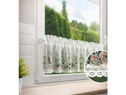 Dekorační krátká vitrážová záclona do kuchyně BLANKA 30x150 cm MyBestHome
