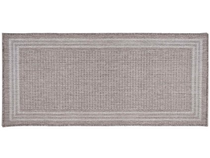 Venkovní vzorovaný koberec - běhoun EXPRESS FRAME šedá 60x100 cm Multidecor