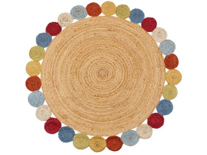 Kusový kulatý koberec JUTTA multicolor juta Ø 120 cm Multidecor