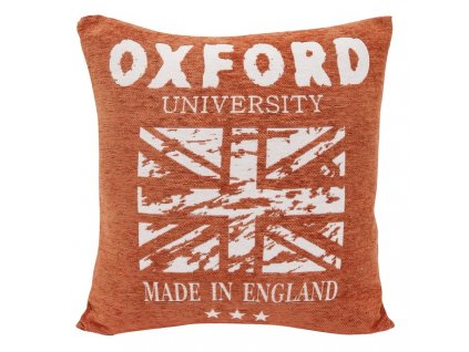 Polštář OXFORD 45x45cm žinylka/gobelín oranžová Mybesthome