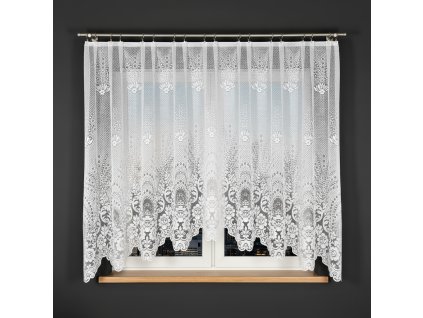 Dekorační oblouková krátká záclona na žabky ELA 160 bílá 400x160 cm MyBestHome