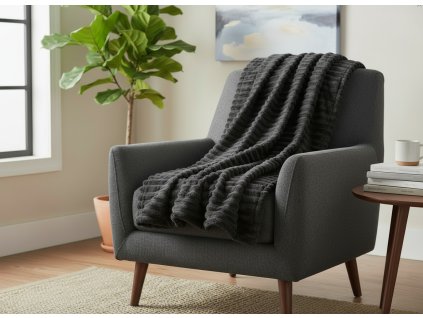 Přehoz na křeslo - sedačku AGNE zelená 70x160 cm Mybesthome