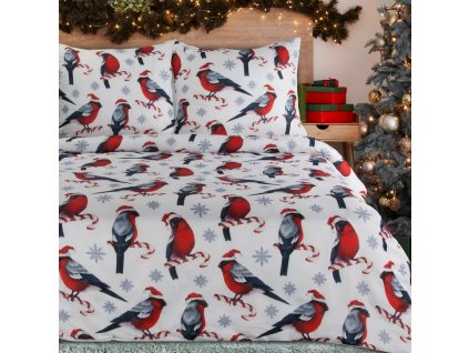 Vánoční mikrovláknové povlečení MAKKY 1x 220x200 cm, 2x povlak 70x80 cm francouzské povlečení MyBestHome