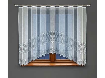 Dekorační žakárová záclona s řasící páskou KAREN 160 bílá 300x160 cm MyBestHome