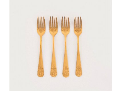 Sada zlatých dezertních vidliček | REGALIA | 4 ks | 763786