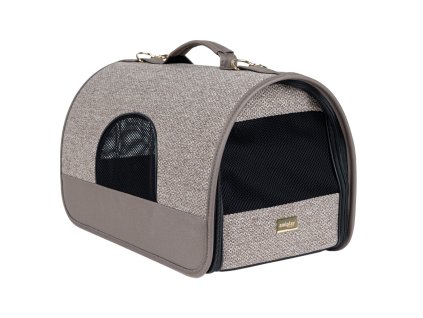 Přenosná cestovní taška pro psy do auta MILLY béžová velikost M, L