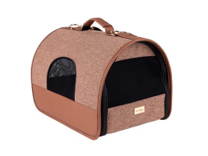 Přenosná cestovní taška pro psy do auta MILLY cihlová velikost M, L