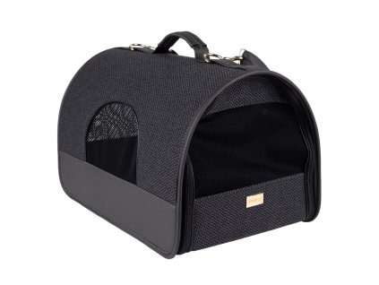 Přenosná cestovní taška pro psy do auta MILLY černá velikost M, L