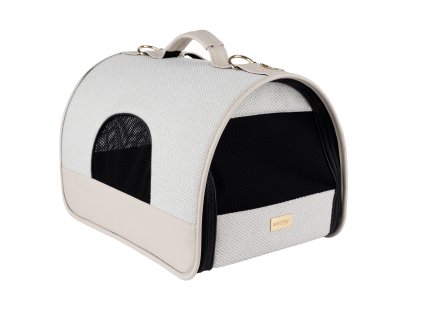 Přenosná cestovní taška pro psy do auta MILLY krémová velikost M, L
