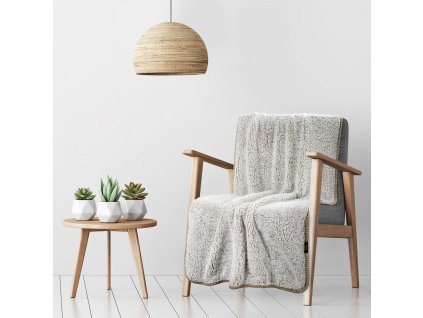 Přehoz na křeslo - sedačku SHEEP béžová 70x160 cm Mybesthome